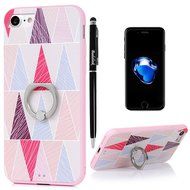 Badalink iPhone 7 Case (4.7") 360 Degree Rotating Ring Holder Kickstand Shockproof Soft TPU Rubber Bumper Frame... N87