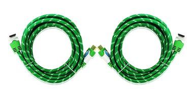 2-PACK Ultra Clarity 10 FEET Cable HDMI 2.0 4K 60Hz Cord with Right Angle Connector Plug 3D HD Ethernet with (... N5