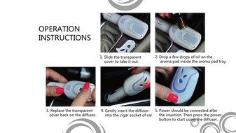 Car Air Purifier Auto Air Freshener with Colorful LED Lights, Emit Negatively Charged Ions to Minimize Germs,...