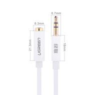 UGREEN 10747 Gold Plated 3.5mm Stereo Auxiliary Extension Cable - 3ft (1m) - White for Smartphones, Tablets... N4