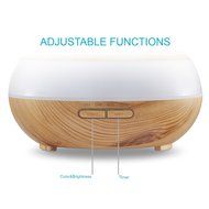 Anypro Aromatherapy Essential Oil Diffuser Ultrasonic Cool Mist Humidifier 300ml Wood Grain N2