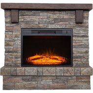 Polyfiber Electric Fireplace with 41" Mantle