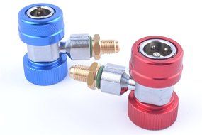 2 x Freon R134A AC Air Condition Adjustable Quick Coupler Adapter Connector