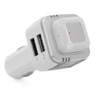 ATD Wireless Bluetooth Headset Car Dual USB Charger Anion Air Purification Oxygen Bar Humidifier(Silver)