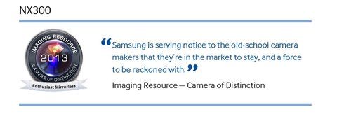 Samsung NX300 20.3MP CMOS Smart WiFi Mirrorless Digital Camera with 18-55mm Lens and 3.3" AMOLED Touch Screen... N10