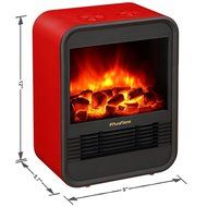 PuraFlame 1250W Clara White 9-Inch Mini Portable Electric Heater, White N5