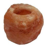 Himalayan Salt Double Candle Holder (2 holes; 5.5 x 2.5 x 2.1 inches) N2