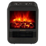 PuraFlame 1250W Clara White 9-Inch Mini Portable Electric Heater, White N7