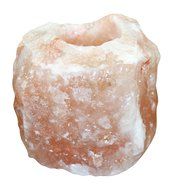 Himalayan Salt Double Candle Holder (2 holes; 5.5 x 2.5 x 2.1 inches) N4