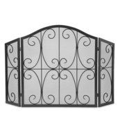 Crest Tri-Fold Fire Screen, in Copper Finish
