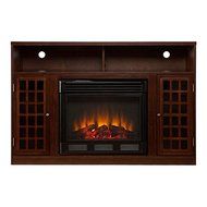 Espresso Media Tv Stand Console Electric Fireplace Mantle N3