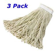 A World Of Deals Commercial Cut-end Cotton Mop, 12 oz, 3 Piece