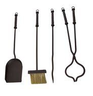 Rustic Western Star Wrought Iron Fireplace Tool Set N2