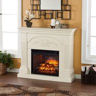 Southern Enterprises Sicilian Harvest Electric Fireplace in Mahogany