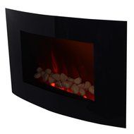 35" Large Electric Wall Mounted Fireplace Heater With Remote Control, Energy Efficient, Glowing Flame