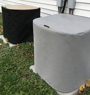 Premier Winter Full Outdoor AC Cover - waterproof top - Square - 24X24X24ht - Almond Top/Gray Sides