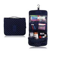 ColorMixs&reg; Hanging Toiletry Cosmetics Travel Bag Cosmetic Carry Case for Woman Man Travel Organization Gift (Navy... N7