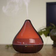 YJY 300mL Wood Grain Aromatherapy Essential Oil Diffuser, Magic Colorful LED Night Light, USB Silent Ultrasonic...