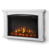 Real Flame Brighton SLIM LINE Wall-hung Electric Fireplace in White-Mantel only