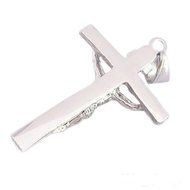 Men's Hot Chic Trendy Stainless Steel Silver Jesus Cross Chain Pendant Necklace N6