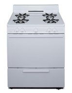 Premier BFK100OP 30" White Gas Open Burner Range