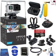 Gopro Hero 4 Black 14 Piece On The Move Bundle Includes: Go Pro Hero4 Black + Case + Floaty Bobber + Chest Strap...