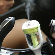 Mini Car Air Humidifier Diffuser Essential Oil Ultrasonic Aroma Mist Purifier (Blue) N4