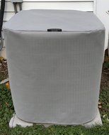 Premier Winter Full Outdoor AC Cover - waterproof top - Square - 24X24X24ht - Almond Top/Gray Sides N2