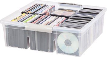 IRIS Clear Modular Media Box - Large (Set of 4) N3