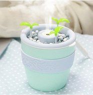 MOEBULB 235ml -Anion Ultrasonic Flower Pot Humidifier，Air Purifier, USB Powered with Auto On/Off For Home, Office... N11