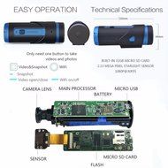 Boddenly Warrior Full HD 1080P WiFi Wireless remote controller G-sensor Sports Action Camera (Helmet Strap included) N3