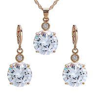 Women Elegant Jewelry White zircon Statement Bib Chain Pendant Necklace wedding N4