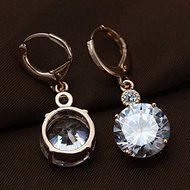 Women Elegant Jewelry White zircon Statement Bib Chain Pendant Necklace wedding N5