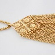 Women Retro Tassel Pendant Gold Plated Alloy Long Chain Necklace Jewelry Fashion N2