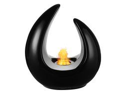 Ignis Mika Black Ceramic Tabletop Ventless Ethanol Fireplace