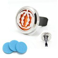 Premium 316L Stainless Steel Pumpkin Locket With Vent Clip Aromatherapy Car Air Freshener Essential Oil Diffuser