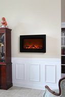 Wall Mounted Electric Fireplace, Smokeless Fireplaces, Wall Mount Heater, Modern and Contemporary Mantel, Portable...