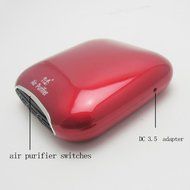 Car Air Purifier Oxygen Bar with 12V DC Car Adapter (Black Red White) (White) N4