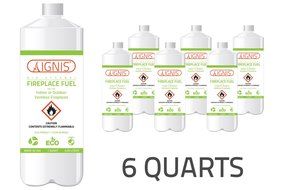 Ignis Bio Ethanol Fireplace Fuel - 36 Pack (36 1-Quart Bottles) N2