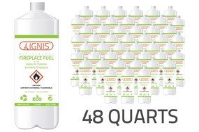 Ignis Bio Ethanol Fireplace Fuel - 36 Pack (36 1-Quart Bottles) N3