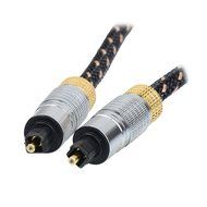 BuyCheapCables&reg; (20 Feet) Premium Slim Braided Jacket Toslink Digital Optical Audio Cable with Gold Plated Metal... N3