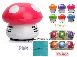 Makhry Mushroom Shaped New Portable Corner Desk Vaccum Cleaner Mini Cute Vacuum Cleaner Dust Sweeper (green) N28
