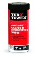 Tub O Towels TW40-CP Carpet And Upholstery Spot Remover Cleaning Wipes (Tub of 40 Wipes) N2
