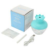 Deli 180ml Mini Personal Seven Colors Lotus Lamp Mist Humidifier, Portable Quiet USB LED Night Light Air Purifier...