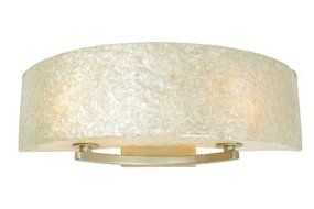 Radius 2-Light Vanity - Gold Dust Finish with Sustainable Crushed Natural Capiz Shell by Varaluz
