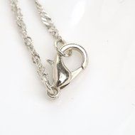 fashion silver Dolphin pendant Necklace plated chain rhinestone jumping double N3