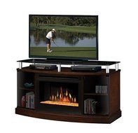 Dimplex Windham Media Console Electric Fireplace - Mocha with Glass Embers (DFP25-MA1015G ) N2