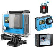 TONSEE Sport Camera H3R Ultra 4K HD 2.0 Inch Screen Action Camera Waterproof 30m+Remote Control - Blue N5