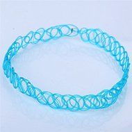 Vintage Stretch Tattoo Choker Necklace Pendant Retro Henna Punk Elastic 80s 90s