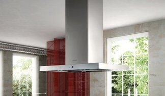 Faber STILIS36SS: 36" x 27" Stainless Stilo Isola Island Range Hood N3